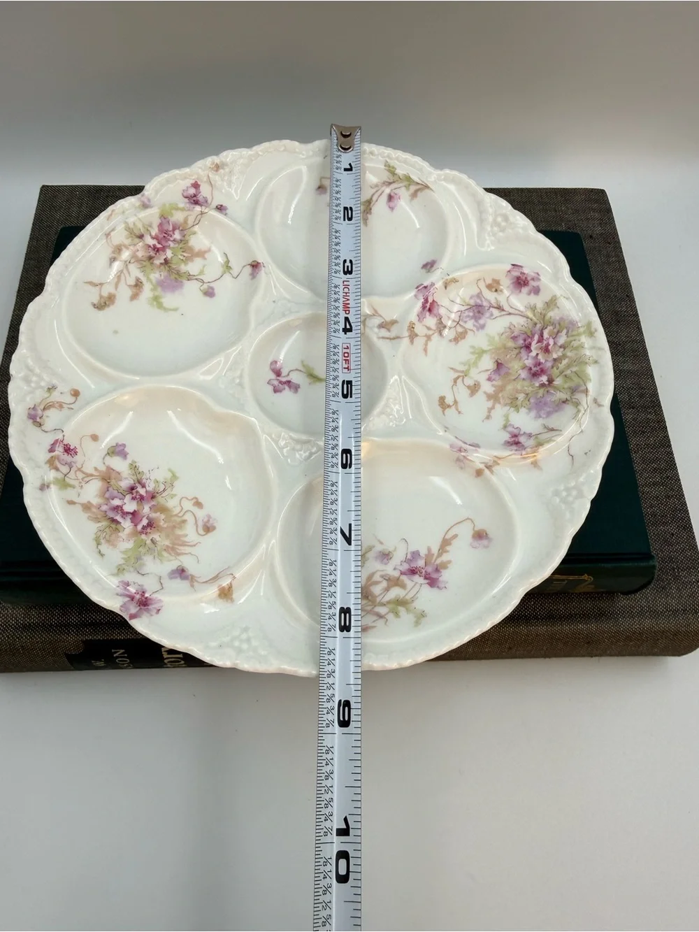 Antique Theodore Haviland Limoges France Oyster Plate Pink Floral 8.5”